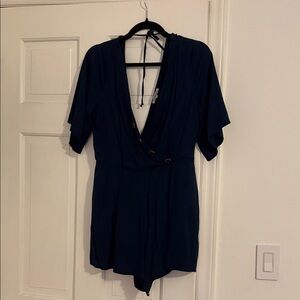 Charlotte Russe Navy Jumpsuit